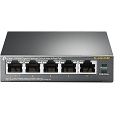 Комутатор TP-LINK TL-SG1005P 5xGE (4xPoE), 56Вт, Некерований