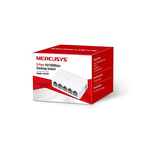 Комутатор MERCUSYS M105 5xFE, Некерований