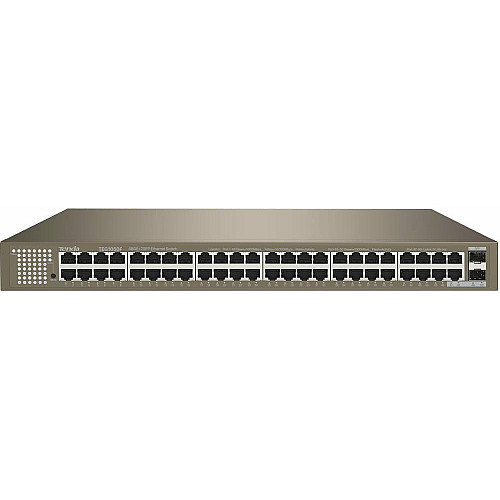 Комутатор TENDA TEG1050F 48xGE, 2xSFP Combo, Некерований