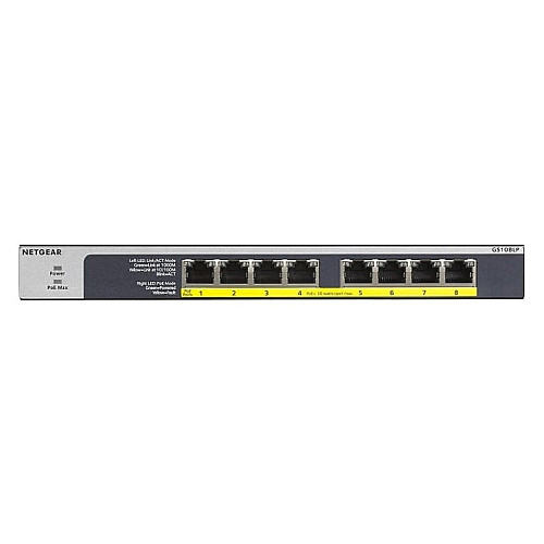 Коммутатор NETGEAR GS108LP 8xGE PoE, 60Вт, Неуправляемый