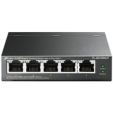 Комутатор TP-LINK TL-SG1005LP 5xGE (4xPoE), 40Вт, Некерований