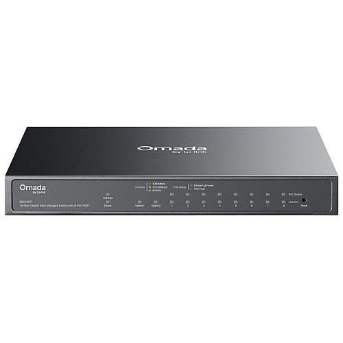Коммутатор TP-LINK ES210GP 9xGE (8xPoE), 1xSFP/RJ45. 63W, WebSmart