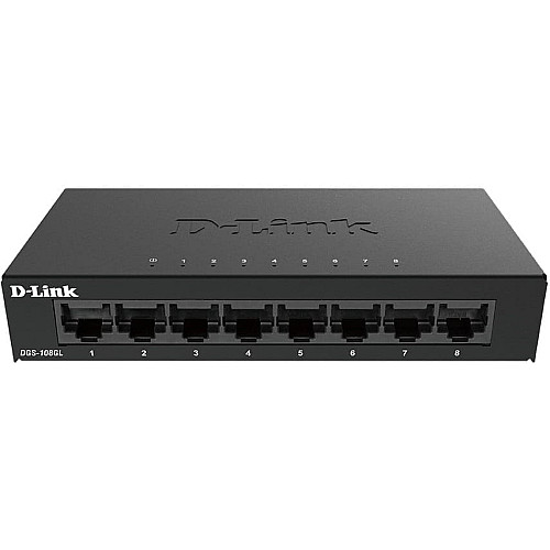 Комутатор D-Link DGS-108GL 8xGE, Некерований
