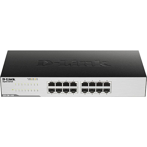Комутатор D-Link GO-SW-16G 16xGE, Desktop, Некерований