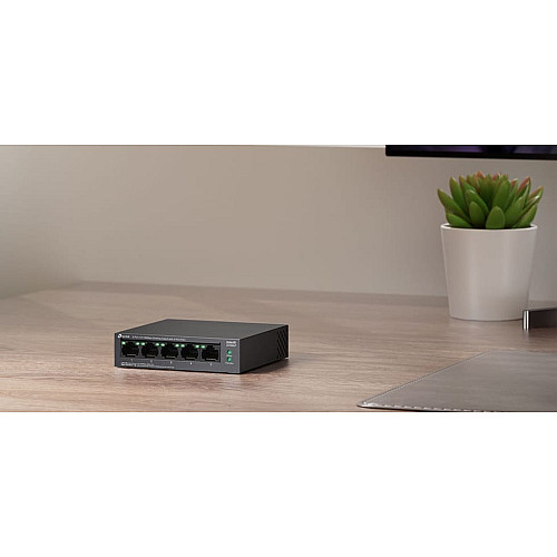 Комутатор TP-LINK LS105LP  5xFE (4xPoE), 41 Вт