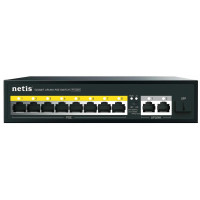 Коммутатор Netis P110GH 8xFE PoE, 3xGE (2xUplink, 1xSFP), 120Вт, Неуправляемый