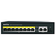 Комутатор Netis P110GH 8xFE PoE, 3xGE (2xUplink, 1xSFP), 120Вт, Некерований