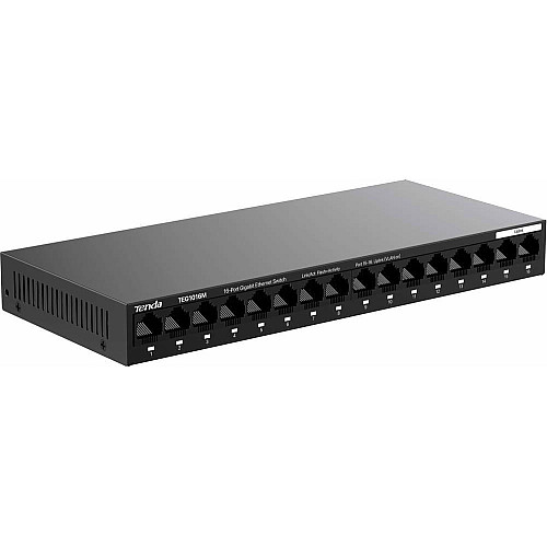Коммутатор TENDA TEG1016M 16xGE, Неуправляемый