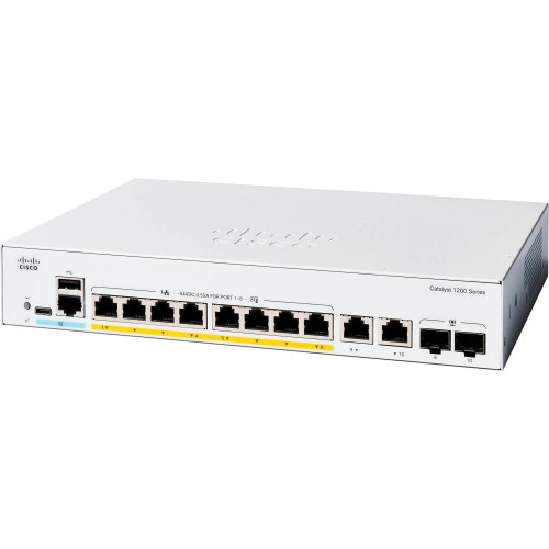 Комутатор Cisco Catalyst 1200 8xGE, Ext PS, 2x1G Combo