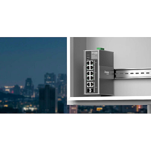 Промышленный коммутатор TP-LINK IES210GPP 8xGE (PoE), 120W, 2xGE/SFP, WebSmart