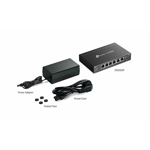 Комутатор TP-LINK ES206GP  6xGE (4xPoE), 65W, WebSmart