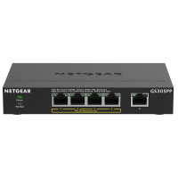 Комутатор NETGEAR GS305PP 5xGE (4xPoE), 83Вт, Некерований