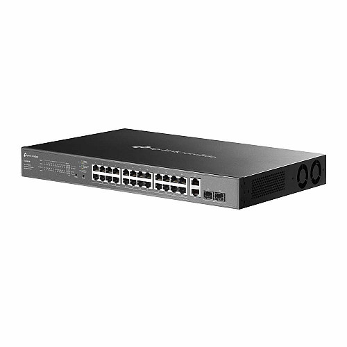 Комутатор TP-LINK ES228GMP  26xGE (24xPoE), 384Вт, 2xSFP, WebSmart