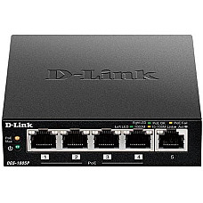 Комутатор D-Link DGS-1005P 5xGE (4xPoE, 1xUplink), 60W