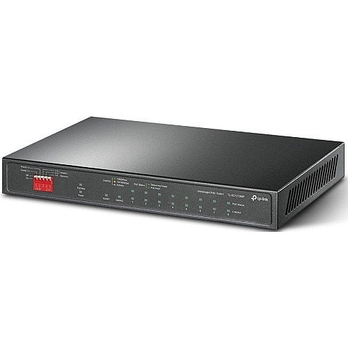 Комутатор TP-LINK TL-SG1210MP 10xGE (8xPoE), 1xSFP, 123Вт, Некерований