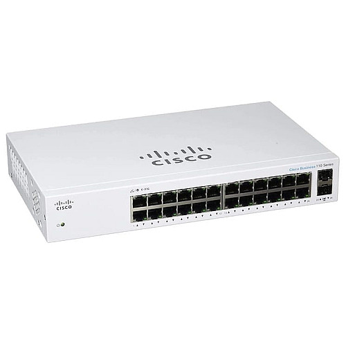 Коммутатор Cisco CBS110 24xGE, 2x1G SFP Shared, Unmanaged