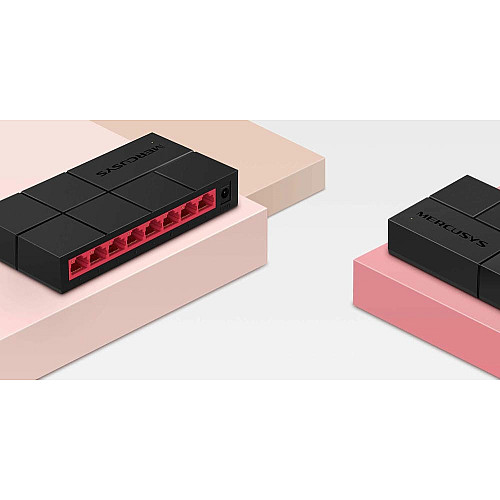 Комутатор MERCUSYS MS108G 8xGE, Некерований