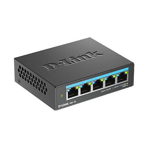 Комутатор D-Link DMS-105 5x2.5GE, Некерований