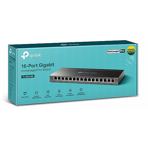 Коммутатор TP-LINK TL-SG116E 16xGE, WebSmart