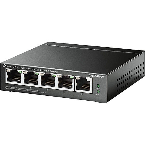 Комутатор TP-LINK TL-SG105MPE 5xGE (4xPoE), 120Вт, WebSmart