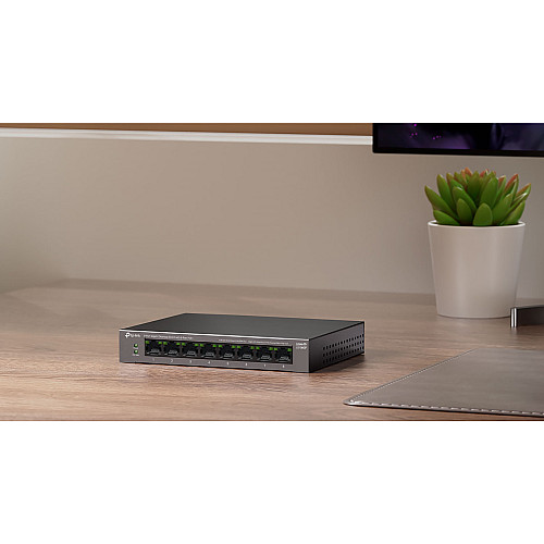 Комутатор TP-LINK  LS108GP  8xGE (8xPoE), 62 Вт