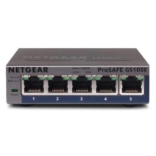 Коммутатор NETGEAR GS105E 5xGE, WebSmart