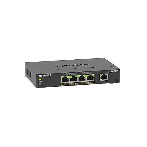 Коммутатор NETGEAR GS305EP 5xGE (4xPoE), 63Вт, WebSmart