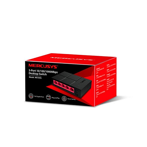 Коммутатор MERCUSYS MS105G 5xGE, Неуправляемый