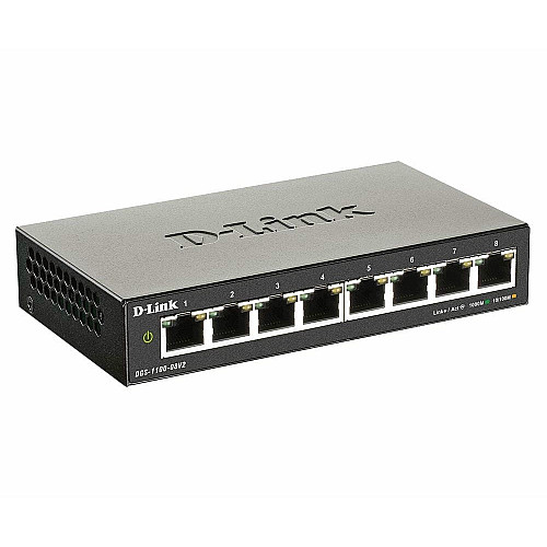 Комутатор D-Link DGS-1100-08V2 8xGE, EasySmart