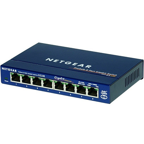 Комутатор NETGEAR GS108GE 8xGE, Некерований