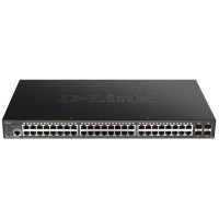 Комутатор D-Link DGS-1250-52XMP 48xGE PoE, 4xSFP+, 370W, Smart