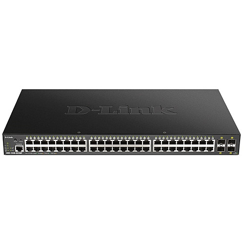 Комутатор D-Link DGS-1250-52XMP 48xGE PoE, 4xSFP+, 370W, Smart