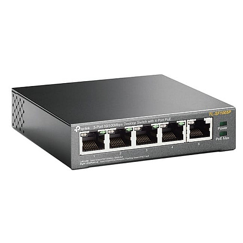 Коммутатор TP-LINK TL-SF1005P 5xFE (4xPoE), 56Вт, Неуправляемый