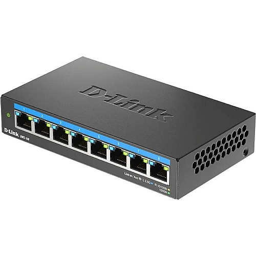 Комутатор D-Link DMS-108 8x2.5GE, Некерований