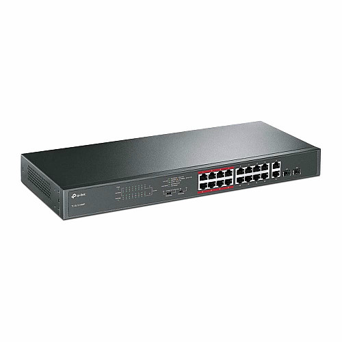 Коммутатор TP-LINK TL-SL1218MP 16x1FE (16xPoE), 2xSFP, 192Вт, Неуправляемый