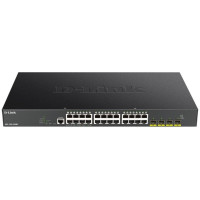 Комутатор D-Link DGS-1250-28XMP 24xGE PoE, 4xSFP+, 370W, WebSmart