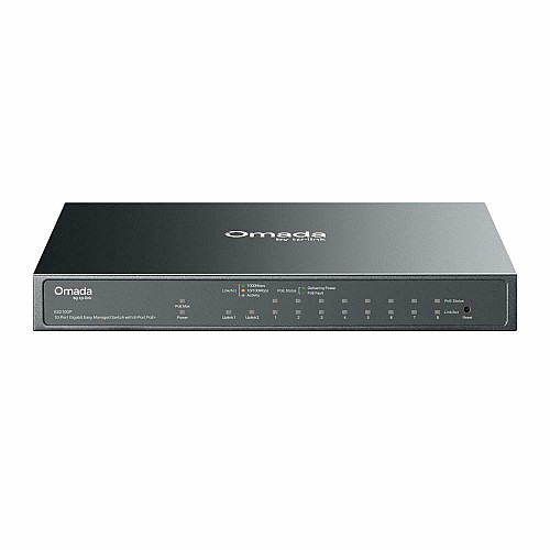 Коммутатор TP-LINK ES210GP 9xGE (8xPoE), 1xSFP/RJ45. 63W, WebSmart