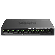 Комутатор MERCUSYS MS110P 10xFE (8xPoE), 65Вт, Некерований