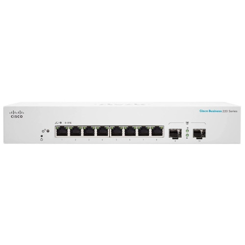 Комутатор Cisco CBS220 8хGE, Ext PS, 2x1G SFP, Smart
