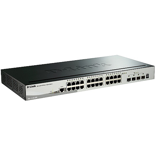 Коммутатор D-Link DGS-1510-28X 24xGE, 4xSFP+, SmartPro