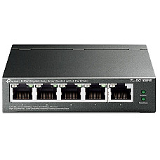 Комутатор TP-LINK TL-SG105PE 5xGE (4xPoE) 65Вт, WebSmart