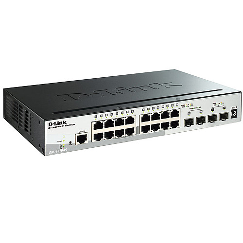 Комутатор D-Link DGS-1510-20 16xGE, 2xSFP, 2xSFP+, SmartPro