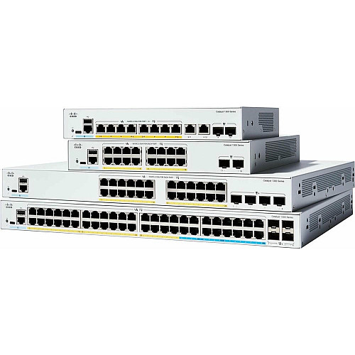 Комутатор Cisco Catalyst 1300 24xGE, PoE, 4x1G SFP