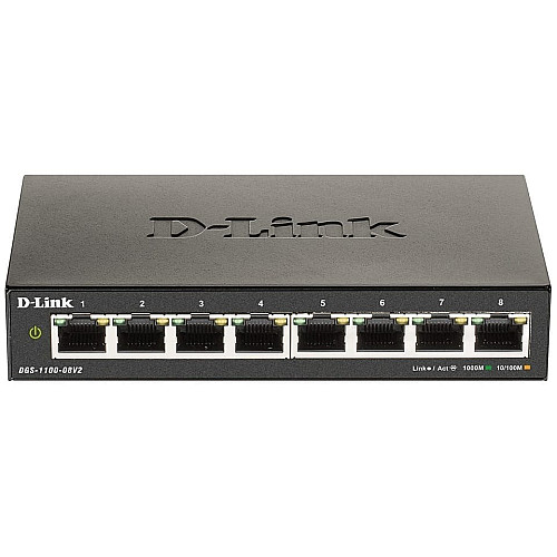 Комутатор D-Link DGS-1100-08V2 8xGE, EasySmart