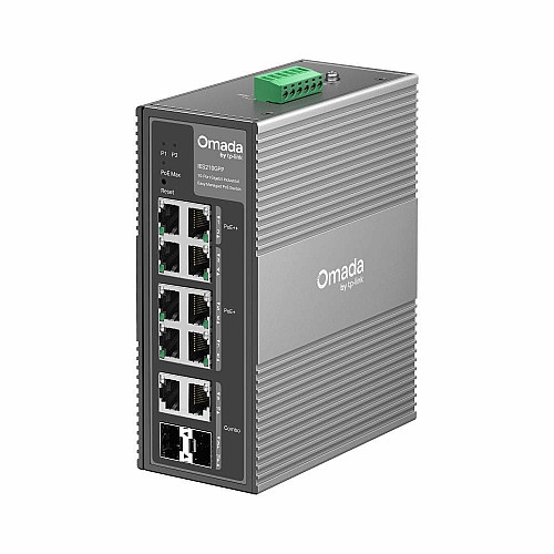 Промышленный коммутатор TP-LINK IES210GPP 8xGE (PoE), 120W, 2xGE/SFP, WebSmart
