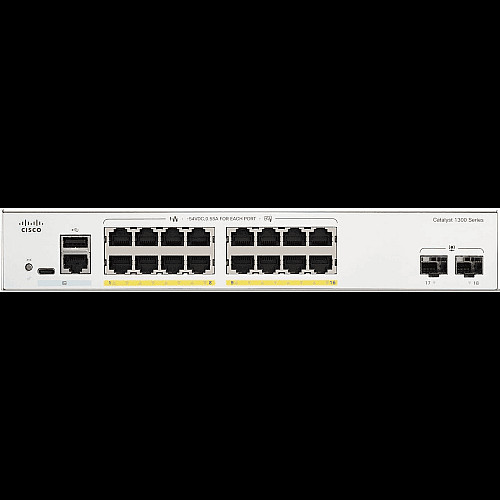 Комутатор Cisco Catalyst 1300 16xGE, PoE, 2x1G SFP