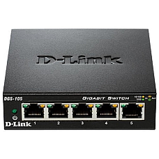 Комутатор D-Link DGS-105 5xGE, Некерований