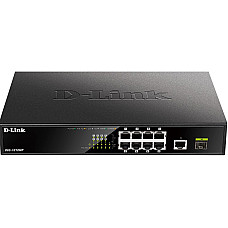 Комутатор D-Link DGS-1010MP 9xGE PoE, 1xSFP, 125W