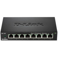 Комутатор D-Link DES-108 8xFE, Некерований, Метал
