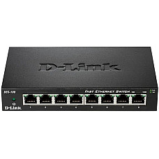 Комутатор D-Link DES-108 8xFE, Некерований, Метал